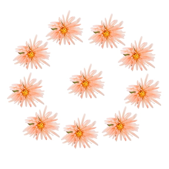 NIAIZEK Realistic Orange Fabric Daisies for Home and Wedding Decor 10Pcs