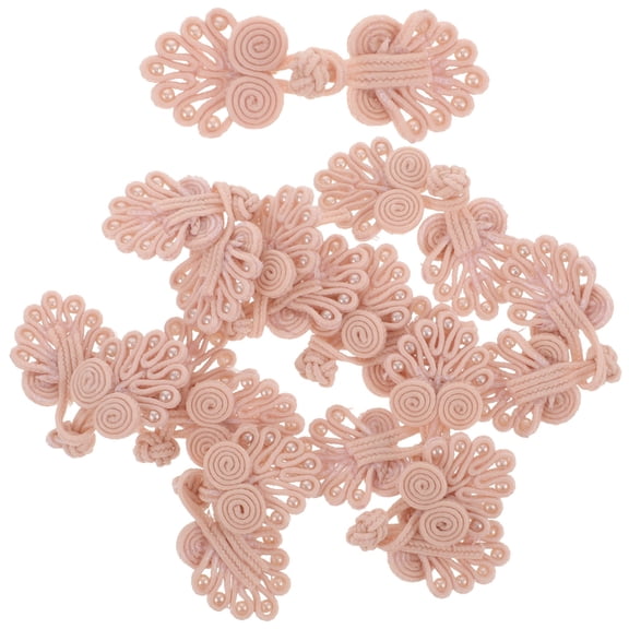 NIAIZEK 10Pcs Pink Toggles Closure Button for Sewing Chinese Style Clothes DIY Decorative Accessories