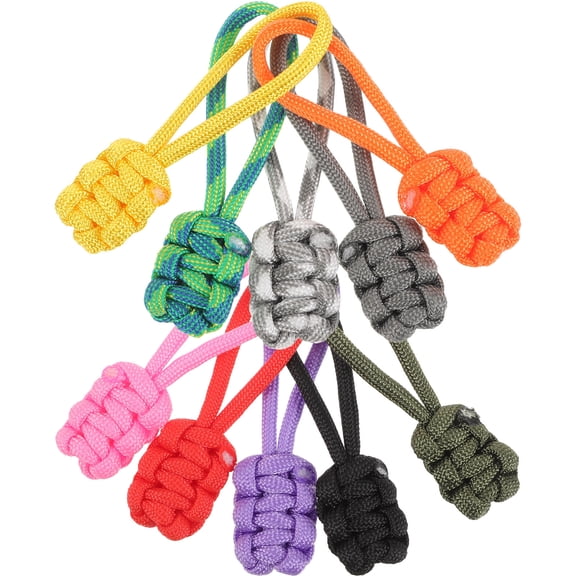 NIAIZEK 10Pcs Sturdy Nylon Zipper Pull Replacement Kit for Jackets Backpacks and Luggage