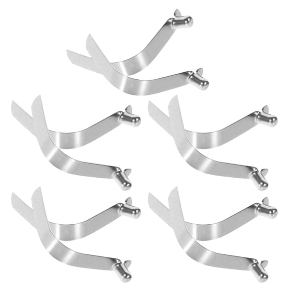 NIAIZEK 10Pcs Tarp Clip Nickel Plated Silver Clips For Fishing Poles Daily Use