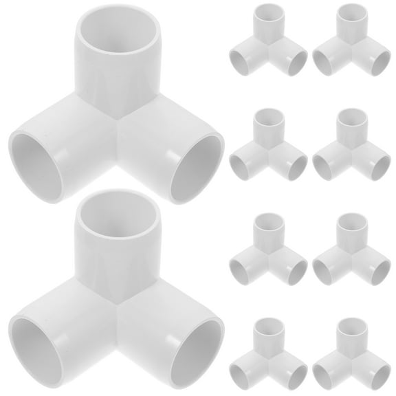 NIAIZEK 10Pcs PVC Tube Corner Connectors Heavy Duty White Fittings for DIY Furniture