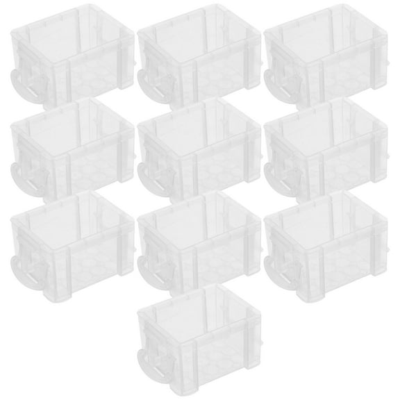 NIAIZEK 10Pcs Clear Small Storage Containers with Lids Plastic Stackable Storage Bins for Home Use
