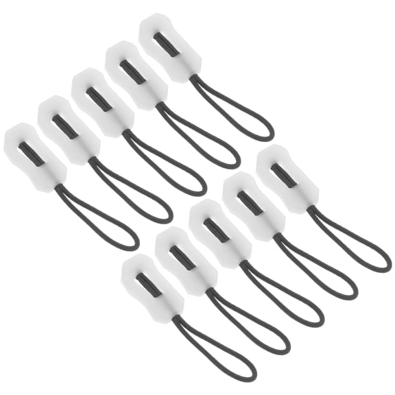 NIAIZEK 10Pcs Simple Glow in The Dark Plastic Zipper Puller Tabs for Clothing and Luggage