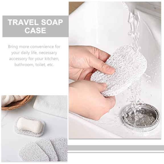NIAIZEK 10Pcs White PVC Bar Soap Holder for Bathroom Kitchen with Smooth Design