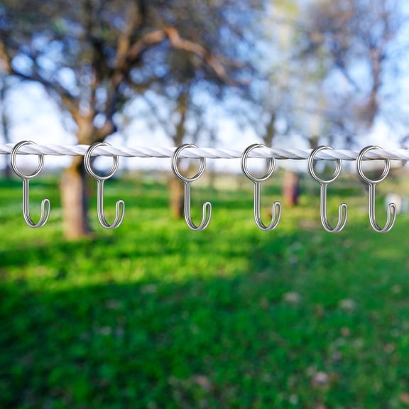 NIAIZEK 10-Pack Heavy Duty Stainless Steel Hooks for Outdoor, Garden, Kitchen, Utility, and Home Hanging Needs