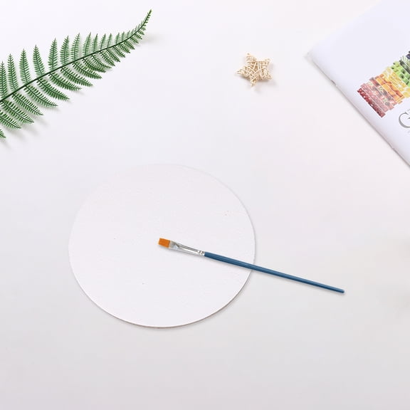 NIAIZEK 10pcs Round Pure Cotton Oil Painting Board Canvas Art Painting Board Sketchpad for Artist Painting Practice Home DIY Art Creation Studio Work(3.94X3.94X0.12in)