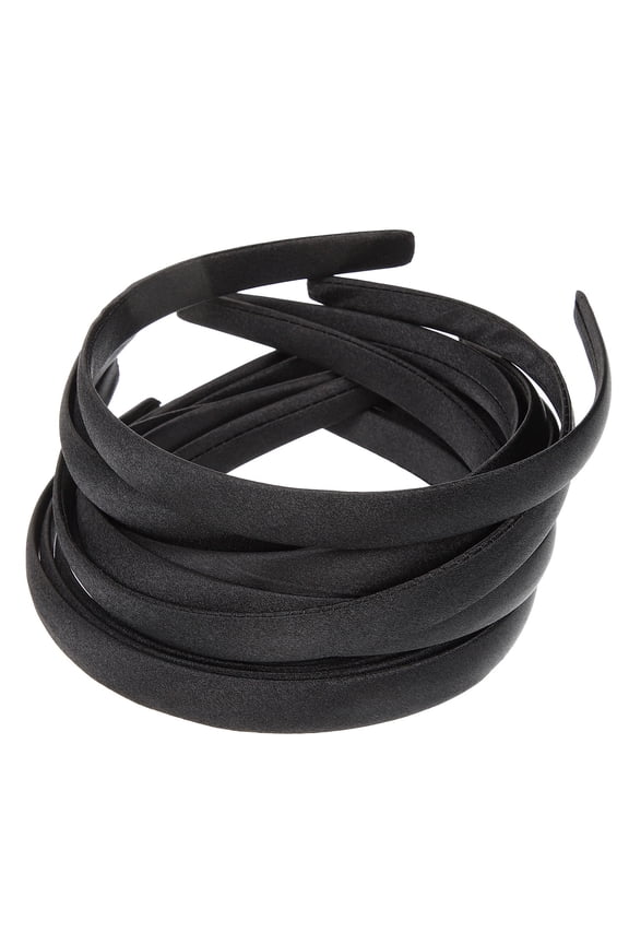12pcs Thin Fabric Headband for Women Cloth Black Hair Decoration