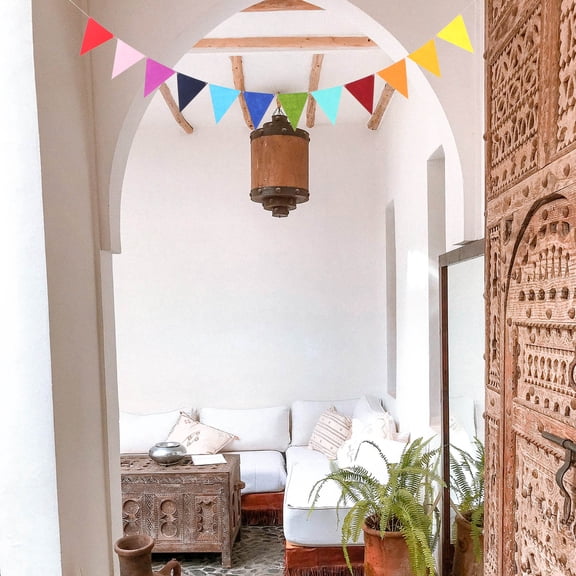 NIAIZEK 12Pcs Multi-Color Felt Banner Bunting Garland for Party Decoration, Hanging Banner Decor for Birthday, Wedding, Events