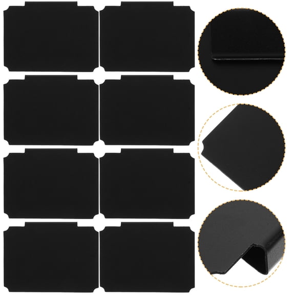 NIAIZEK 12Pcs Rewritable Clip on Labels Black Basket Label Clips for Price Sign Holder