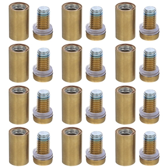 NIAIZEK 12Pcs Durable Stainless Steel Standoff Nails Golden Color for Advertising Boards