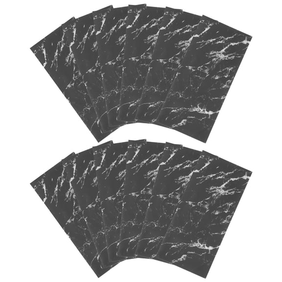 NIAIZEK 12pcs Black PVC Peel and Stick Wall Tiles for Bathroom and Living Room Decor