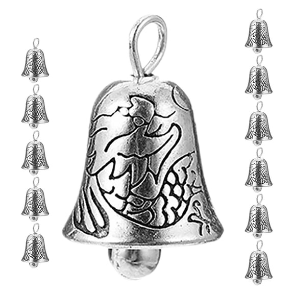 NIAIZEK 12pcs Craft Bells Small Miniature Bells Silver for Auditory Stimulation and Christmas Tree Ornaments