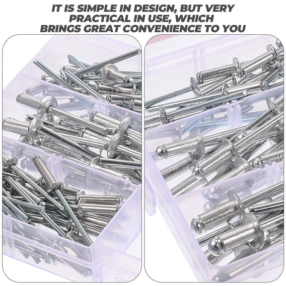 NIAIZEK 140Pcs Aluminum Blind Rivets Plated Silver Assortment Kit for Durable Metal Fastening