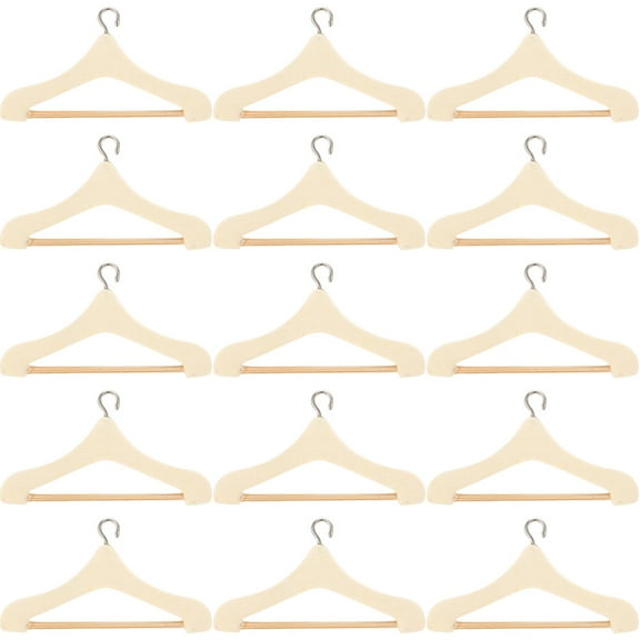 NIAIZEK 15Pcs Mini House Supplies Beige Wood Miniature Decoration for Miniature Furniture