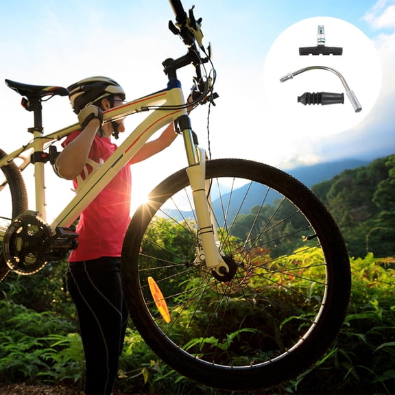 NIAIZEK 16Pcs V Shape Clamp Brake Set for Bike Black Resistant Brake Pads with Enhanced Braking