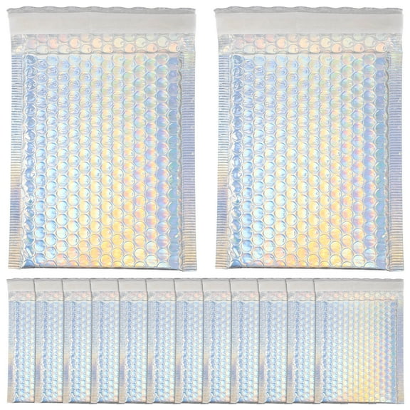 NIAIZEK 16 Pack Silver Bubble Mailers Waterproof Shipping Bags for Storage Use and Strong 6x10 Inches