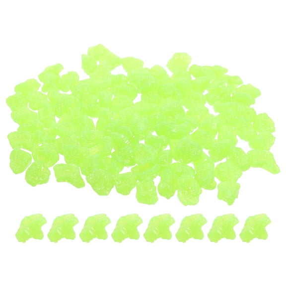 NIAIZEK 1Pack Glow in Dark Resin Landscaping Rocks Light Green Glowing Stones for Flowerpots and Yards