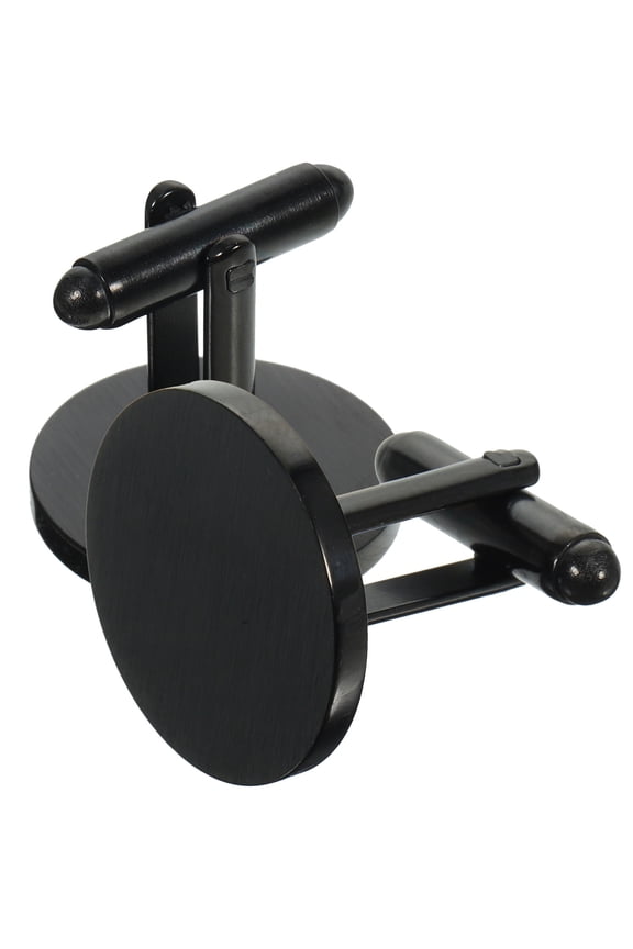 Black Stainless Steel Cufflinks for Men, Durable Shirt Studs, Business and Wedding Decor