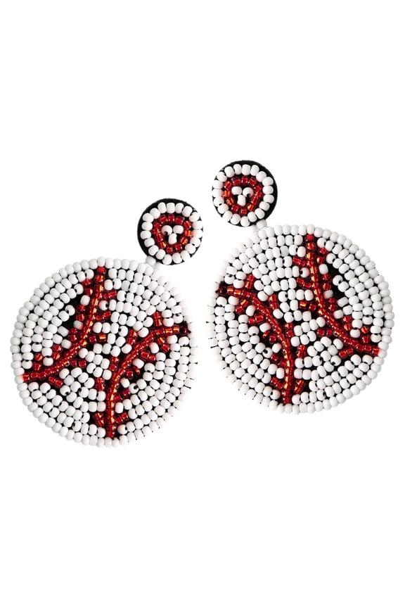 1 Pair Cool Earrings Baseball Charms Assorted Color Fashion Statement for Women Holidays