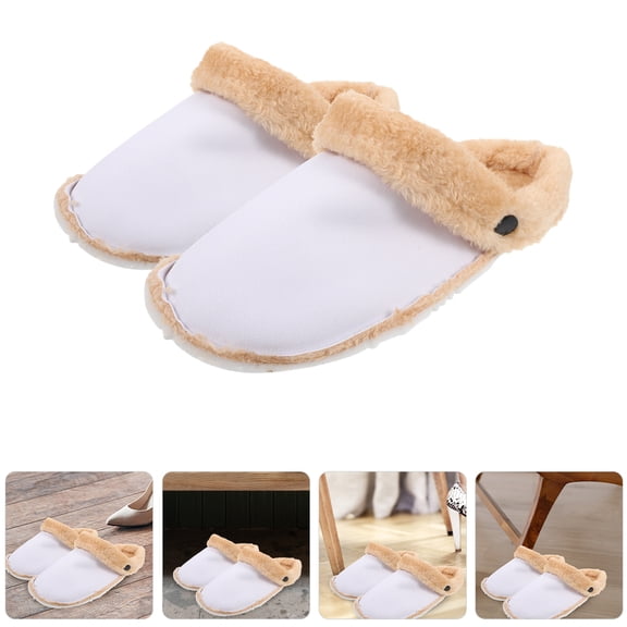 NIAIZEK Winter Warm Plush Shoe Inserts White Fuzzy Detachable Design