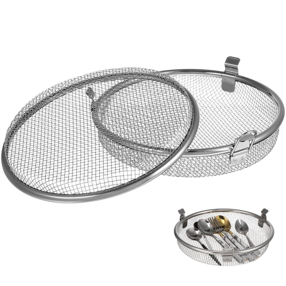 NIAIZEK Stainless Steel Utensil Basket for Dishwasher and Kitchen Silverware Organizer Holder, 1 Piece