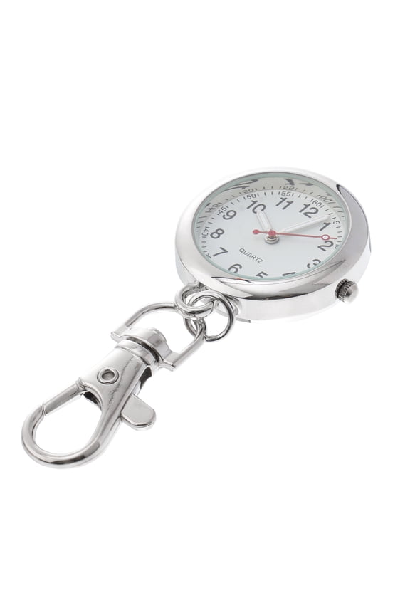 Quartz Pocket Watch Keychain Metal Pendant Watch Stylish Vintage Design 1 Pc