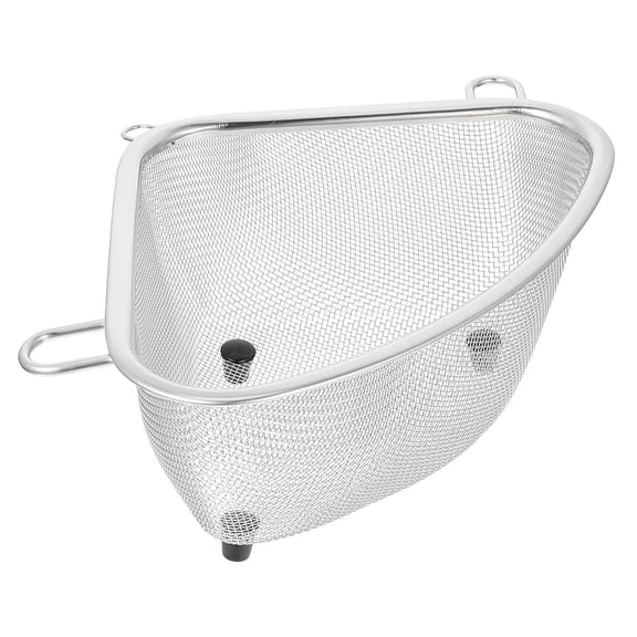 NIAIZEK 1Pc Metal Sink Basket Plated Silver for Kitchen Storage Holder and Draining Large Capacity