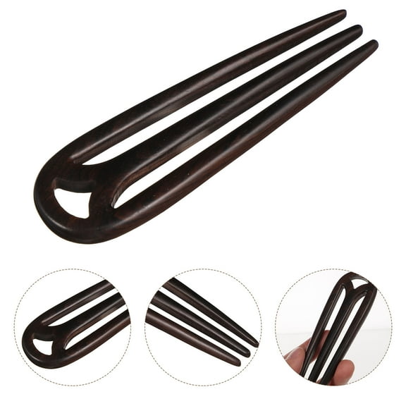 NIAIZEK Chinese Style Ebony Wood Hair Stick Black for Women, Elegant Hair Accessory, 1 Piece