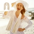 thumbnail image 1 of NIAIZEK 1Pc Versatile Beige Cotton Multi Purpose Scarf Soft Breathable Outdoor Shawl, 1 of 8