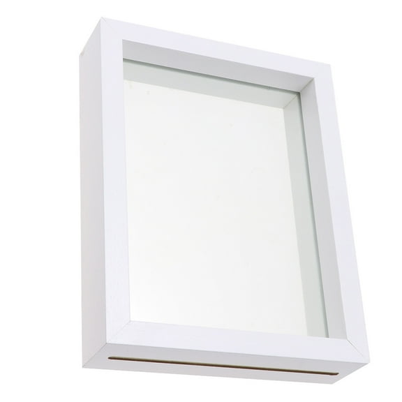 NIAIZEK 1Pc White Glass Photo Specimen Frame with Mdf for Elegant Decoration