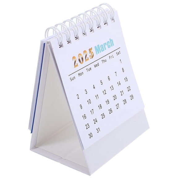 NIAIZEK Simple Desk Calendar 1 Piece for Home and Office Daily Use, Compact 10 x 7.5 x 5.7 Inch Design