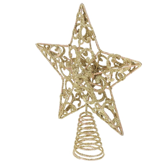 NIAIZEK Lovely Golden Star-Shaped Xmas Tree Topper, Fine Craftsmanship Decor