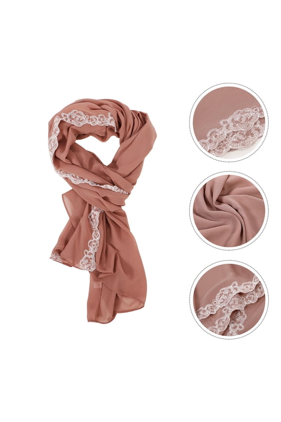 Hijab Head Scarf Khaki Chiffon 1Set Versatile Accessory For Women