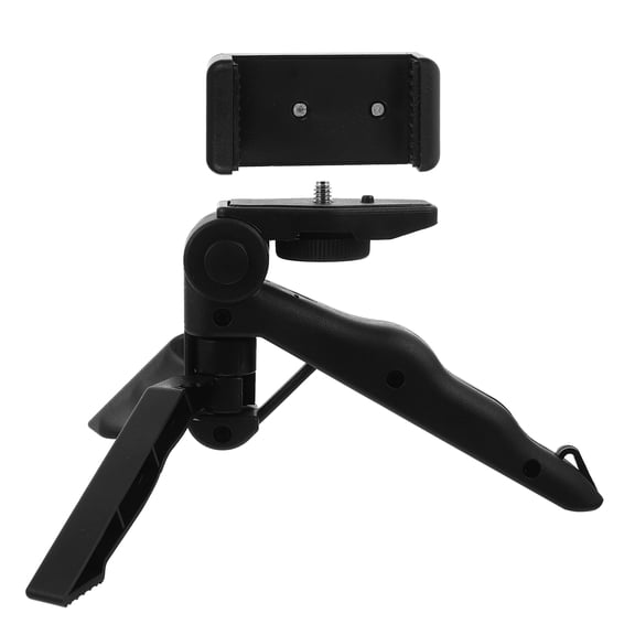 NIAIZEK 1Set Telescopic Phone Tripod Stand Black Plastic Stable Mobile Holder for Watching Videos
