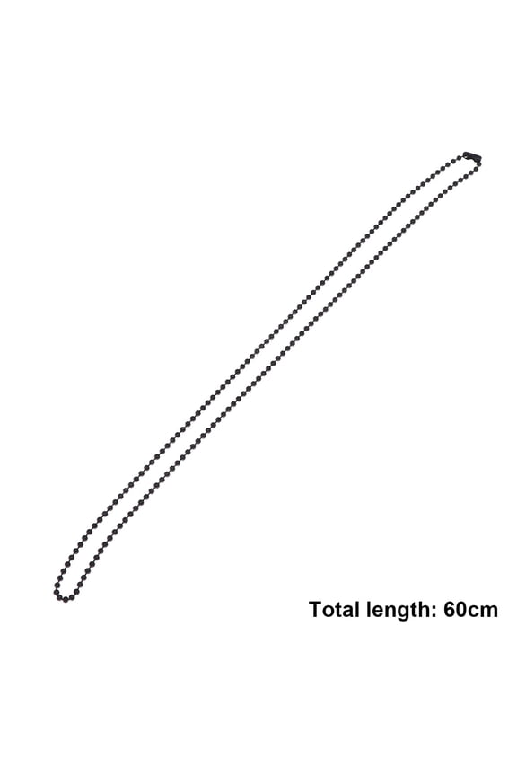 Lightweight Black Bead Necklace for Women and Men, Stylish Jewelry Accessory and Fashion Decoration