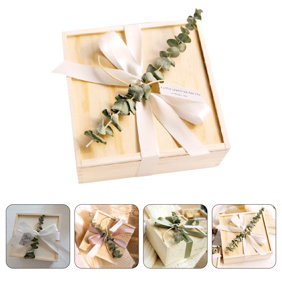 NIAIZEK 1Set Creative Raffia Straw Packing Box for Graduation and Romantic Event Decor