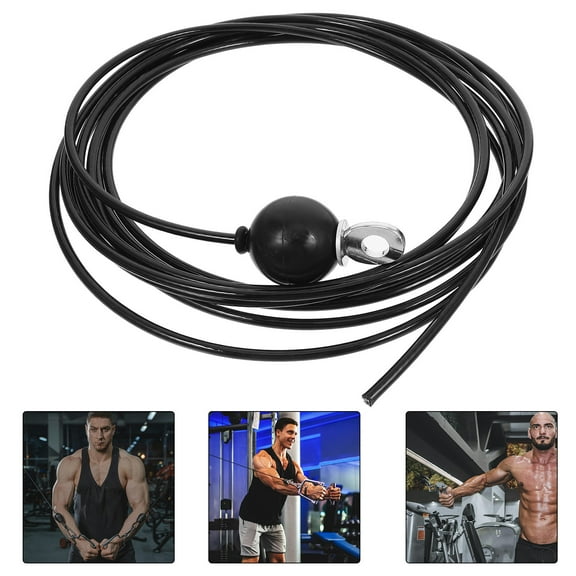 NIAIZEK 1Set Reusable Black Gym Cable for Pulley System Home Fitness Accessory