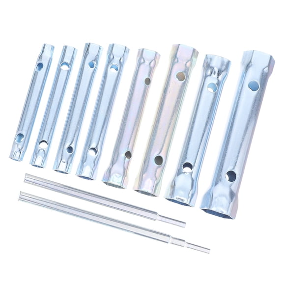 NIAIZEK 1Set Plated Silver Hexagon Crutch Wrench Socket for Automotive Plumbing and k Plug Repair