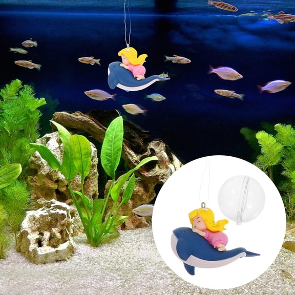 NIAIZEK Funny Fish Tank Decor Resin Ornaments Multi-colored 1 Set For Underwater Decoration Lovers