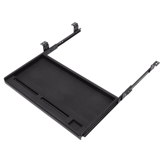 NIAIZEK 1Set Under Desk Keyboard Tray Black Sliding Keyboard Drawer for Office Computer Use