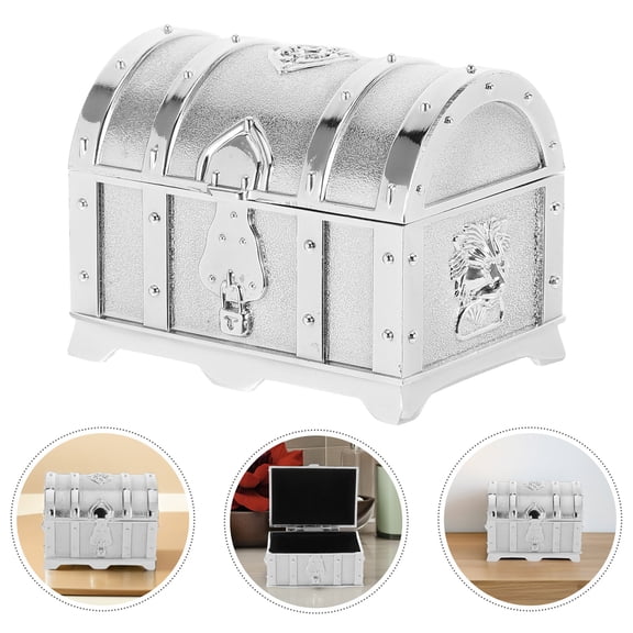 NIAIZEK Zinc Alloy Pirate Treasure Chest Storage Box Decorative Collectible Container