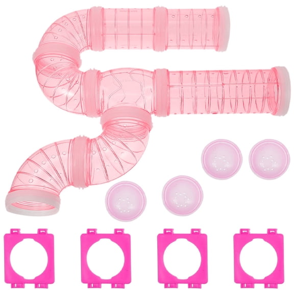 NIAIZEK 1Set Plastic Hamster Tube Kit Assorted Color Easy Install Cage Connector for Pets