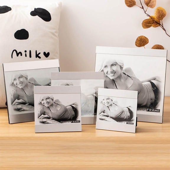 NIAIZEK Tabletop Photo Frame Silver Rectangular Design for Family Decoration 1Pack