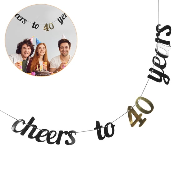 NIAIZEK Banner Black for Men, Reusable Party Decoration, Easy to Use, Perfect for Birthday Celebrations