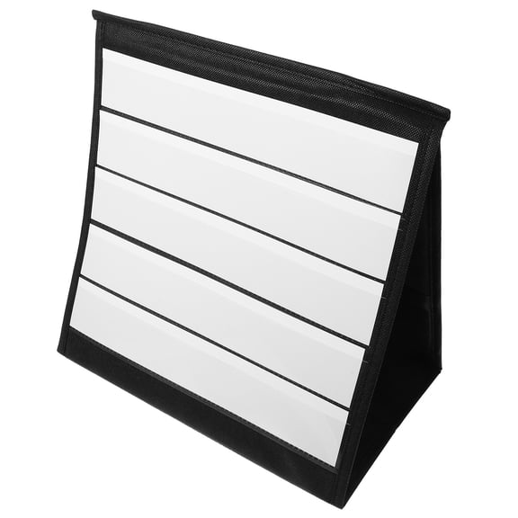 NIAIZEK 1Set Doublesided Black Tabletop Pocket Chart Rack for Teacher Desk and Schedule Display