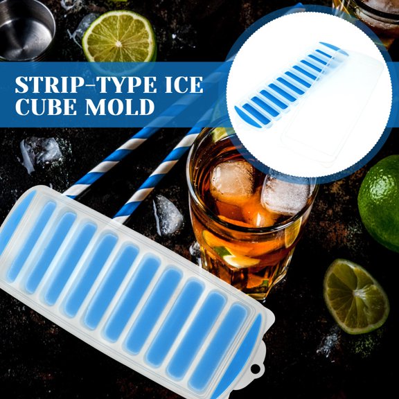 NIAIZEK 2 Sets of Strip Type Ice Cube Making Molds in Random Color for Cooling Drinks