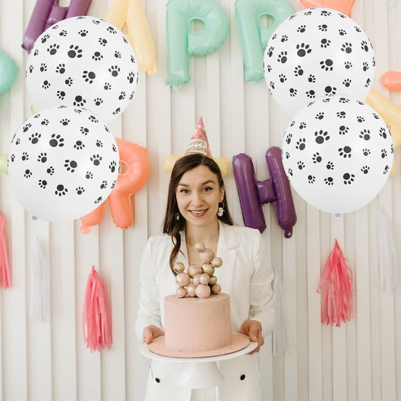 NIAIZEK Dog Paw Print Balloons, 20 Pack Party Balloons for Celebration, Photo Props, Pet Birthday and Event Decorations