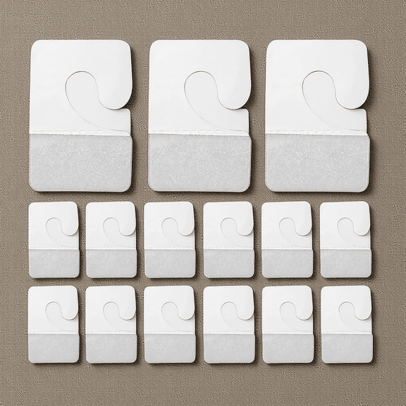 NIAIZEK 200Pcs Clear Plastic Hanging Tabs Hooks for Jewelry Flower Makeup Tool Storage