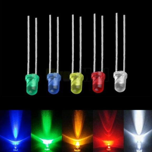 NIAIZEK LED Light Emitting Diodes Kit 200 Pcs 3mm 5mm Assorted Colors Electronic Components