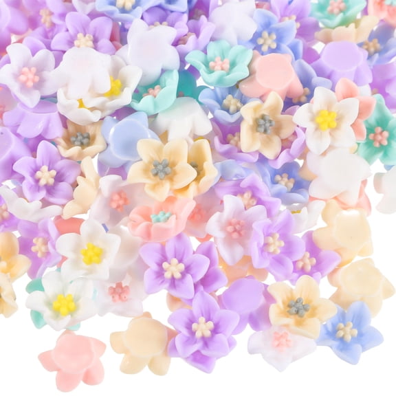 NIAIZEK Resin Flower Charms Assorted Color for DIY Crafts and Phone Case Decor